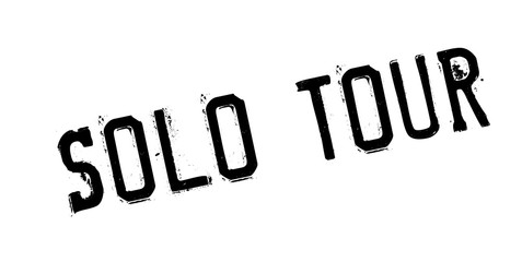 Solo Tour rubber stamp. Grunge design with dust scratches. Effects can be easily removed for a clean, crisp look. Color is easily changed.