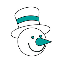 Snowman christmas cartoon icon vector illustration graphic design