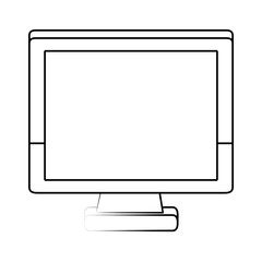 Computer monitor isolated icon vector illustration graphic design