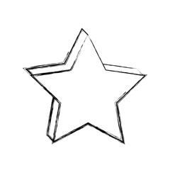 star icon over white background vector illustration