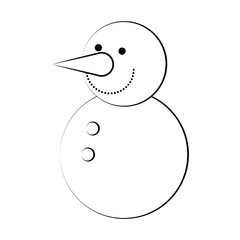 Snowman christmas cartoon icon vector illustration graphic design