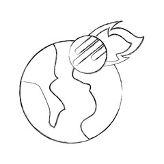 universe planet earth meteorite falling space