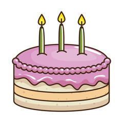 delicious cake with candle