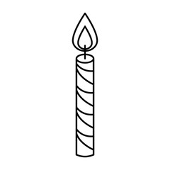 candle birthday isolated icon