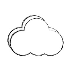 icon cloud over white background vector illustration