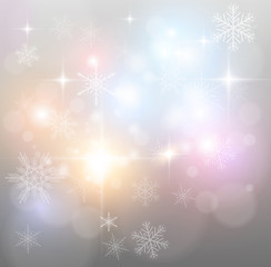 Fototapeta na wymiar Christmas background with snowflakes