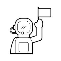 astronaut in space suit character profession mission