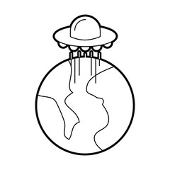 universe planet earth ufo saucer space