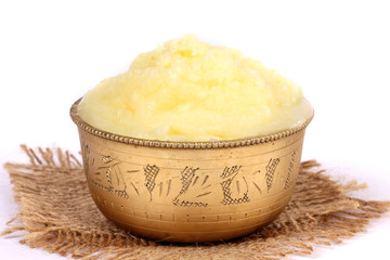 Desi ghee or clariified liquid butter, cooking oil, pure ghee 