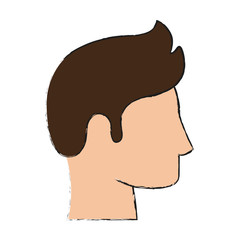 Man faceless head icon vector illustration graphic design