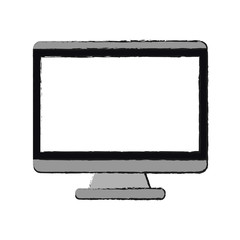 Computer monitor isolated icon vector illustration graphic design