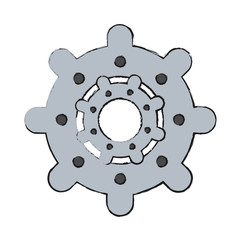Gear machinery piece icon vector illustration graphic design