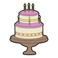 delicious cake with candle