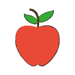 Delicious apple fruit icon vector illustration graphic design