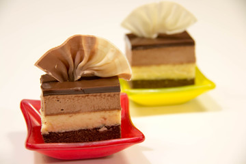  Chocolate cheese cake ready to serve