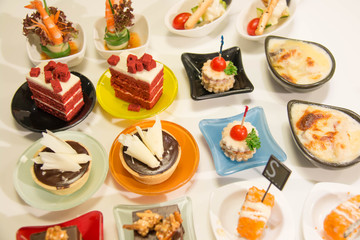  assorted mini food standing cocktai banquet