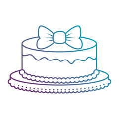 delicious cake with ribbon