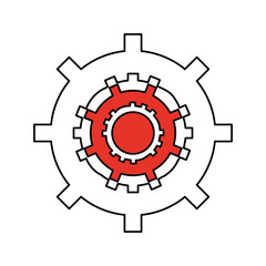 Gear machinery piece icon vector illustration graphic design