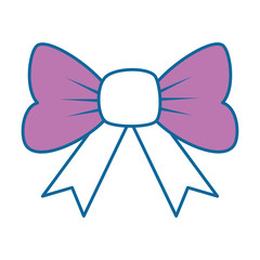 bow ribbon isolated icon vector illustration design