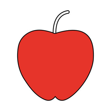 Delicious apple fruit icon vector illustration graphic design