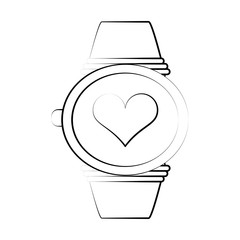 Fitness smartwatch technology icon vector illustration graphic design