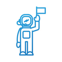 Obraz premium astronaut in space suit character profession mission