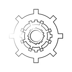Gear machinery piece icon vector illustration graphic design