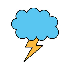 weather cloud lightning bolt climate storm vector illustration