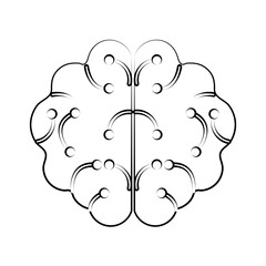 Technology artificial brain icon vector illustration graphic design
