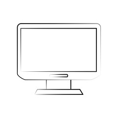 Computer monitor isolated icon vector illustration graphic design