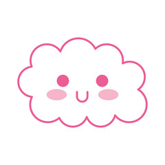 kawaii cloud funny cartoon decoration