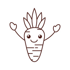 kawaii carrot vegetable funny food cartoon