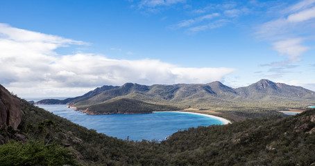 Wineglass Bay on a very windy day