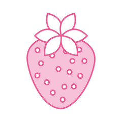 delicious strawberry fruit harvest organic vector illustration