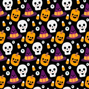 Halloween beautiful patterns with elements