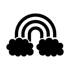 Obraz premium rainbow with clouds fantasy decoration dream vector illustration