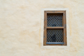 Windows grill in old castle