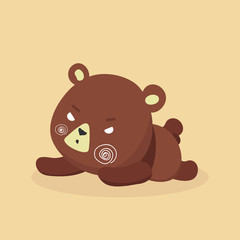 Cute baby bear cartoon.

