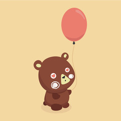 Cute baby bear cartoon.
