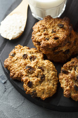 Oatmeal cookies with raisins