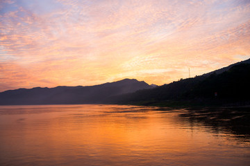 Sunset am Jangtse