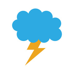 weather cloud lightning bolt climate storm vector illustration