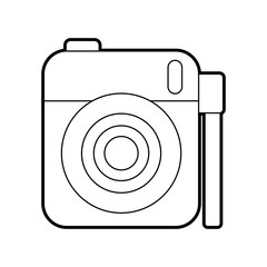 cute photo camera gallery accessory vector illustration