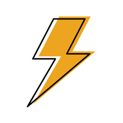 lightning bolt weather storm energy vector illustration