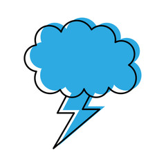 weather cloud lightning bolt climate storm vector illustration