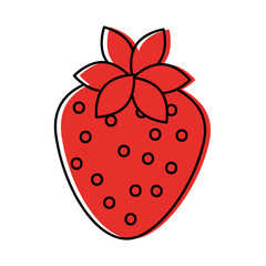 delicious strawberry fruit harvest organic vector illustration