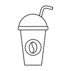 paper coffee cup disposable takeaway beverage vector illustration