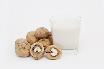 Macadamia milk in a glass