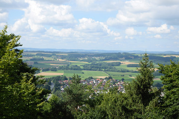 Fototapeta na wymiar Blick von der Hohen Warte bei Bad Berneck
