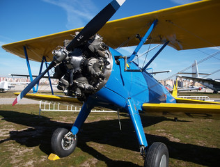 classic blue biplane © FERNANDO
